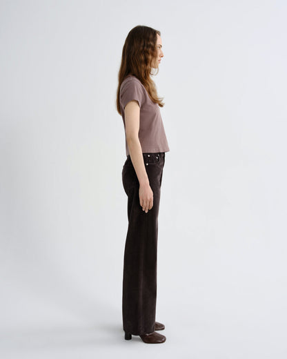 Women adine shrunken tee mauvine - Agolde