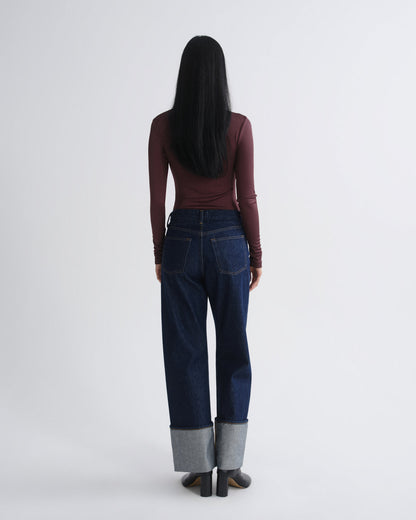 Women delphi slim tee corinth - Agolde