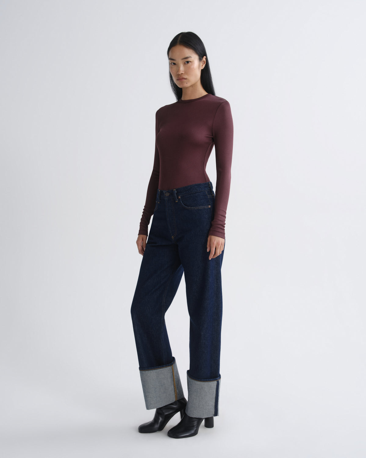 Women delphi slim tee corinth - Agolde