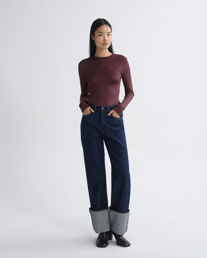 Women delphi slim tee corinth - Agolde
