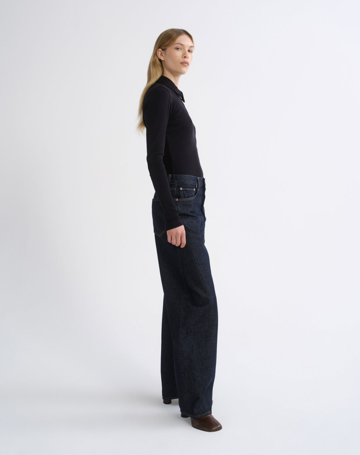 Women Luna High Rise Pieced Taper (Weightless) in Rinse - Agolde