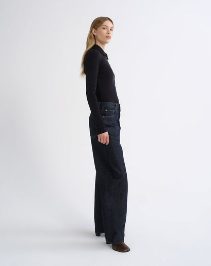 Women Luna High Rise Pieced Taper (Weightless) in Rinse - Agolde