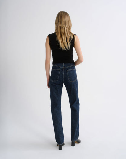 Women 90S Pinch Waist Long High Rise Straight in Pendulum - Agolde