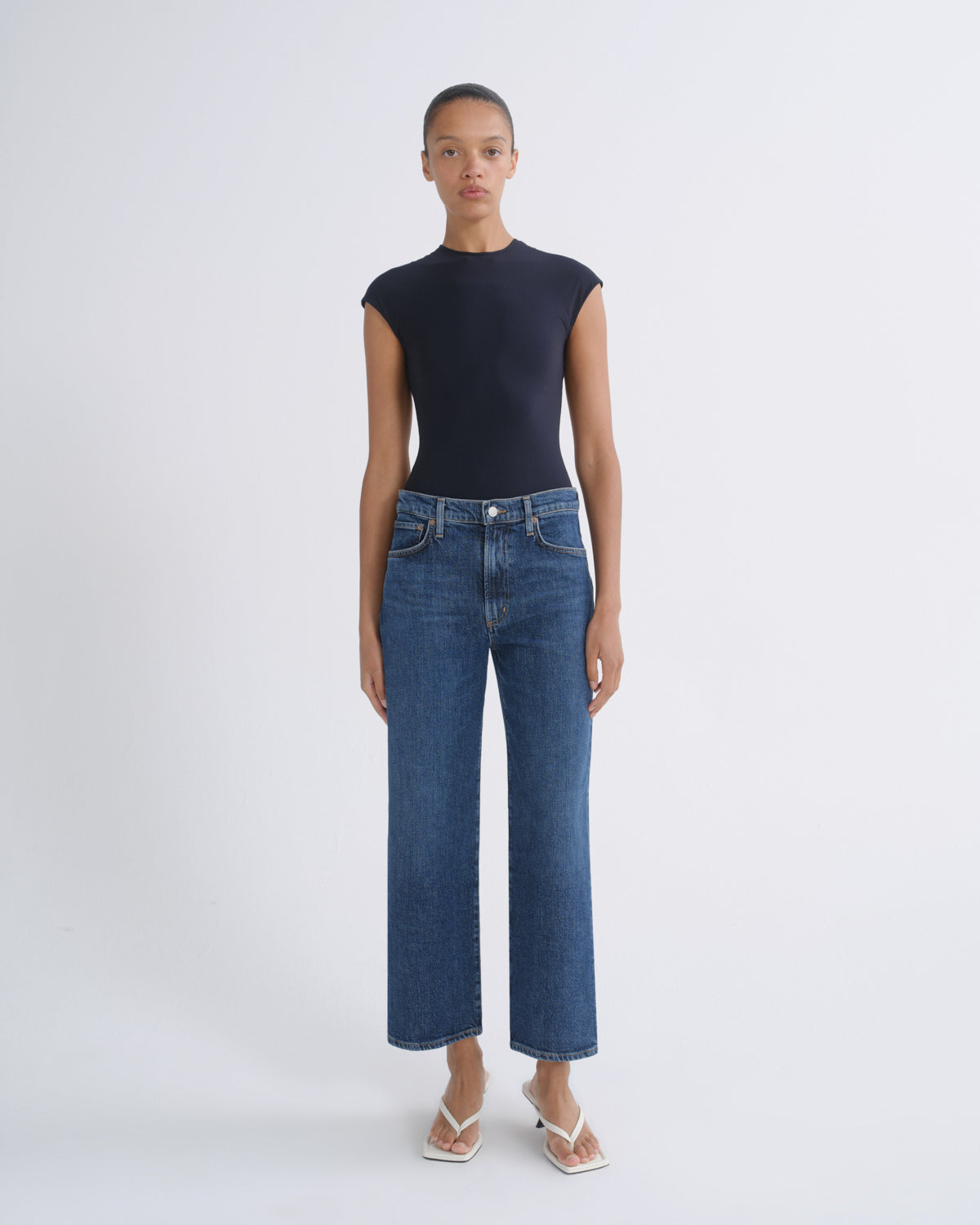Women Harper Crop Jean (Comfort Stretch) in Echo - Agolde
