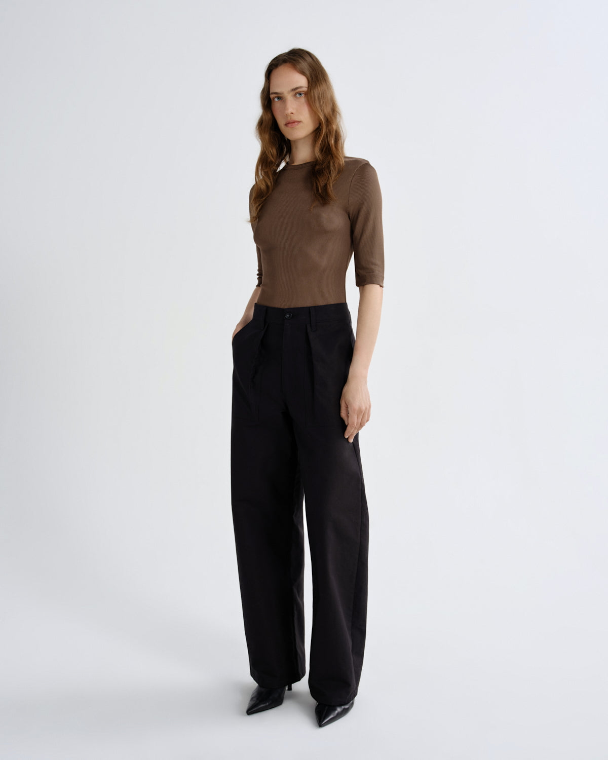Women low curve utility black - Agolde
