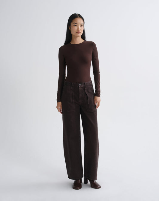 Women low curve utility jean petite 29 deep roast - Agolde