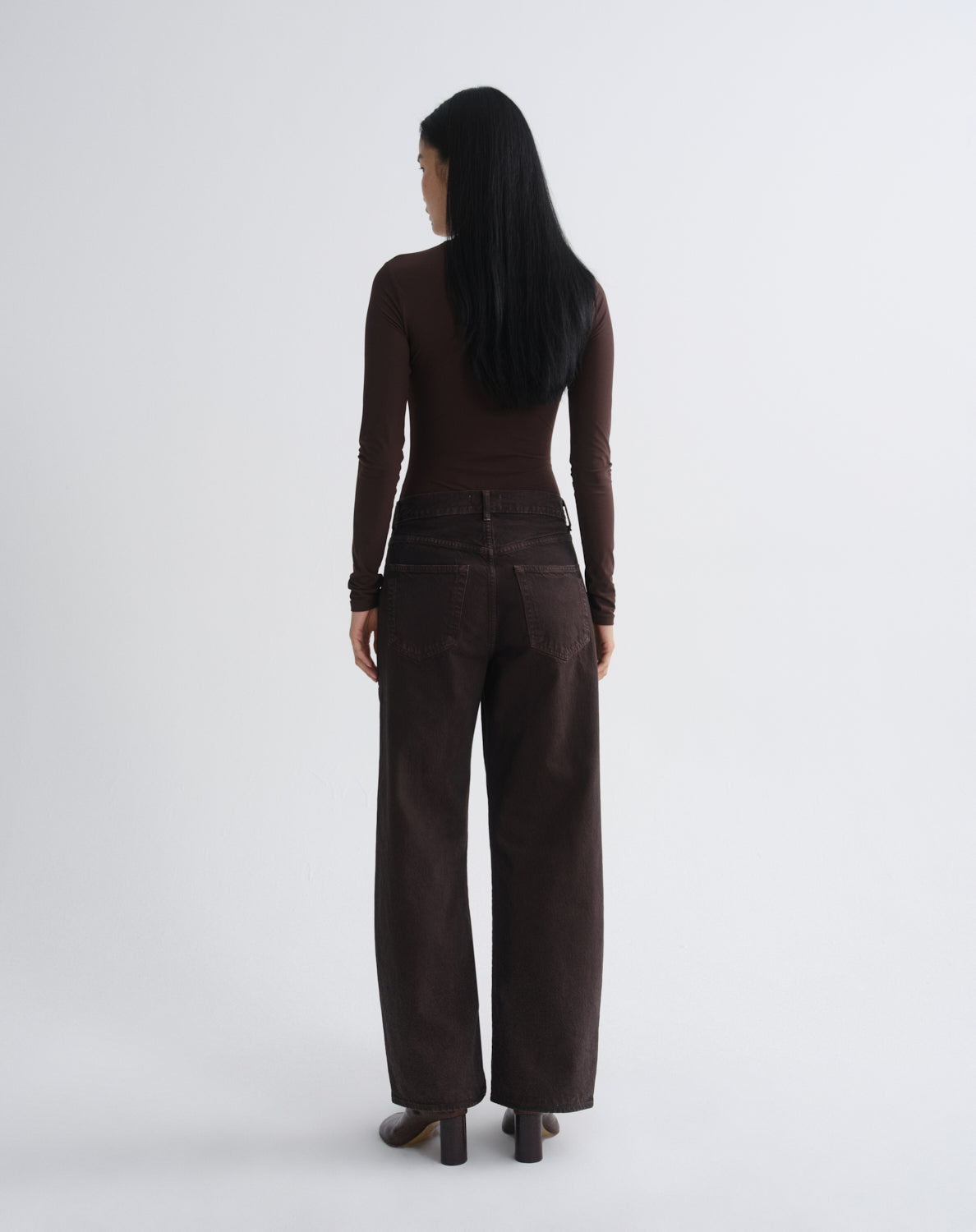 Women low curve utility jean petite 29 deep roast - Agolde