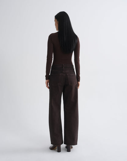Women low curve utility jean petite 29 deep roast - Agolde