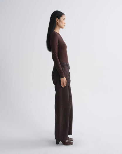Women low curve utility jean petite 29 deep roast - Agolde