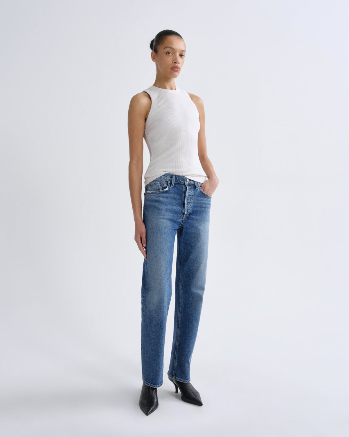 Women lana high rise vintage straight stretch waive - Agolde
