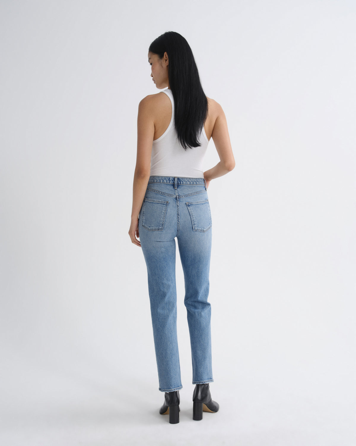 Women 90S Pinch Waist Long High Rise Straight in Renew - Agolde