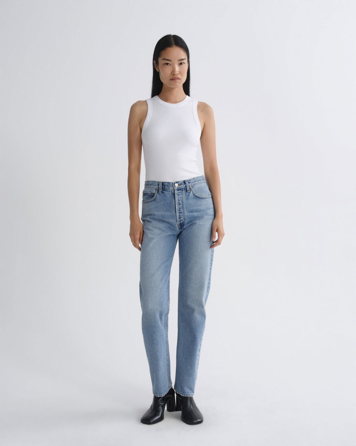 Women 90S Pinch Waist Long High Rise Straight in Stage - Agolde