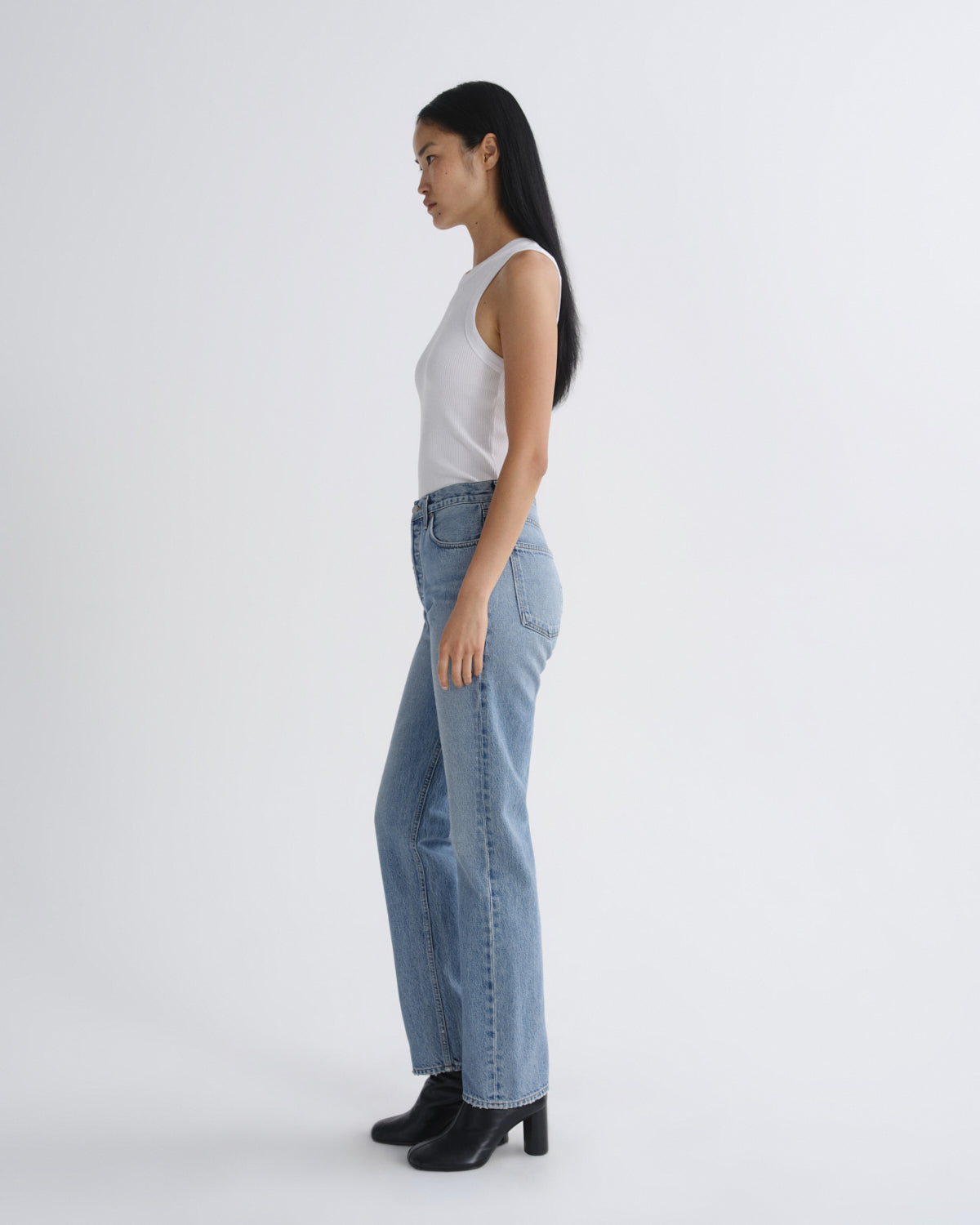 Women 90S Pinch Waist Long High Rise Straight in Stage - Agolde