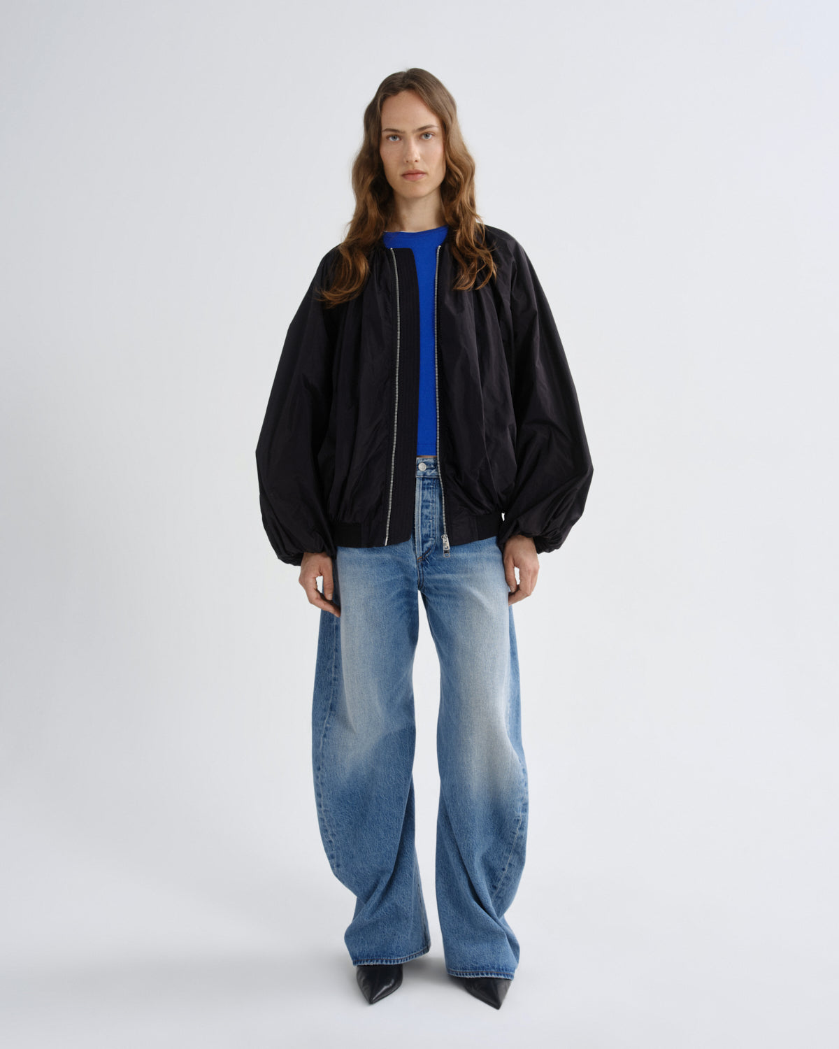 Women Raffi Bomber Jacket in Black - Agolde