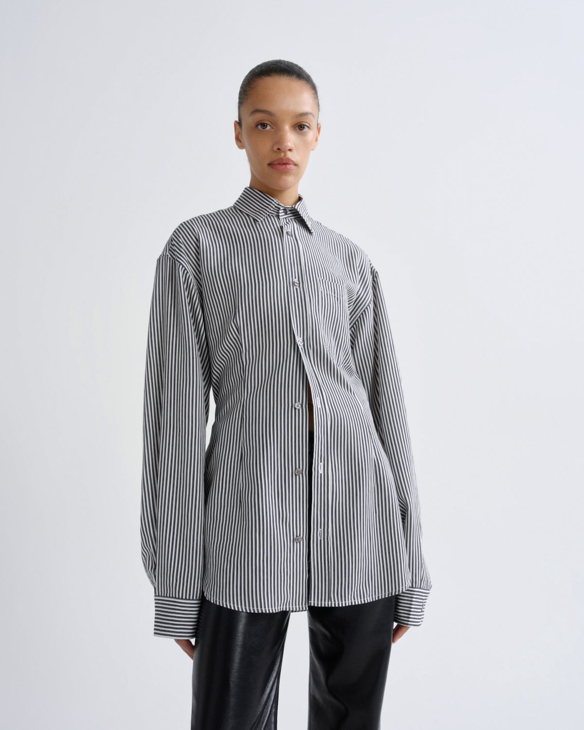 Women cinch shirt solene stripe - Agolde