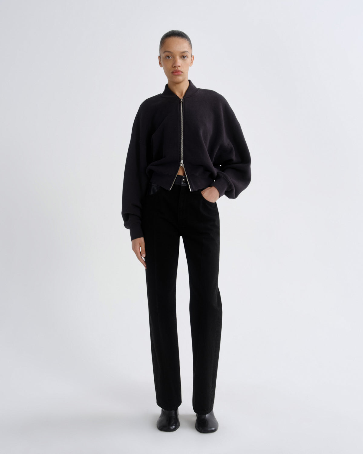 Women tess sweatshirt washed black - Agolde