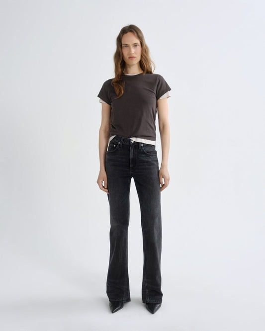 Women Mid Rise Kick Boot (Weightless) in Obscure - Agolde