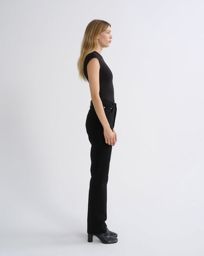 Women 90's Pinch Waist High Rise Straight Long (Weightless Stretch) in Cover - Agolde