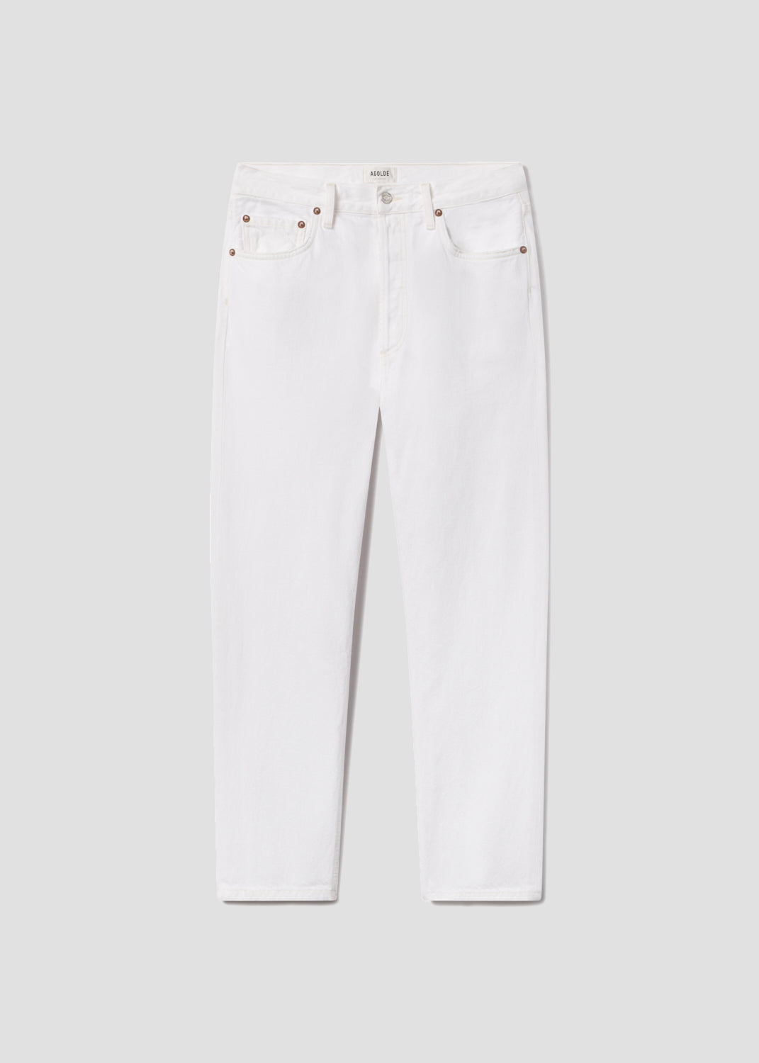 Women 90's Pinch Waist Crop in Marshmallow - Agolde