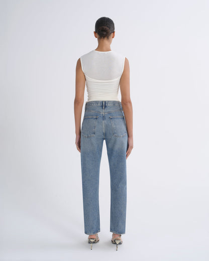 Women 90's Pinch Waist High Rise Straight in Navigate - Agolde