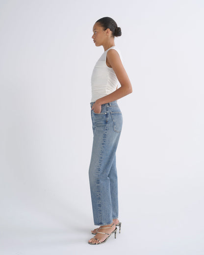 Women 90's Pinch Waist High Rise Straight in Navigate - Agolde