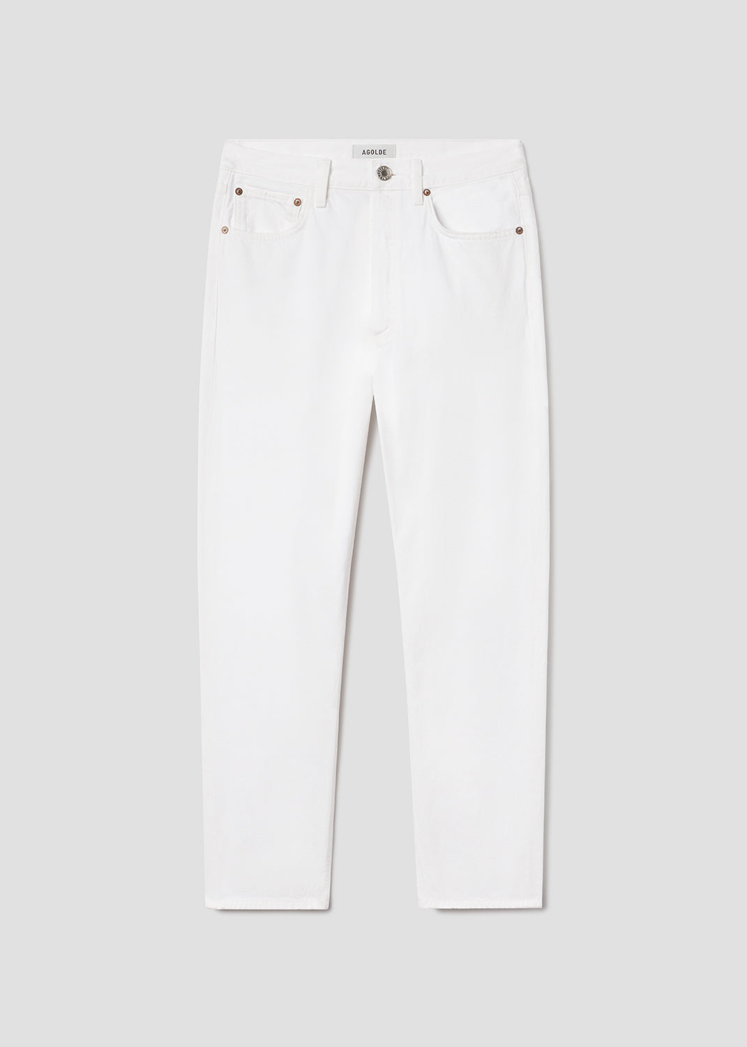 Women 90S Crop Mid Rise Loose Straight in Marshmallow - Agolde
