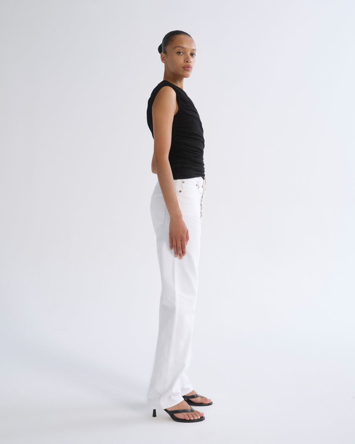 Women 90S Jean Mid Rise Loose 32 in Marshmallow - Agolde