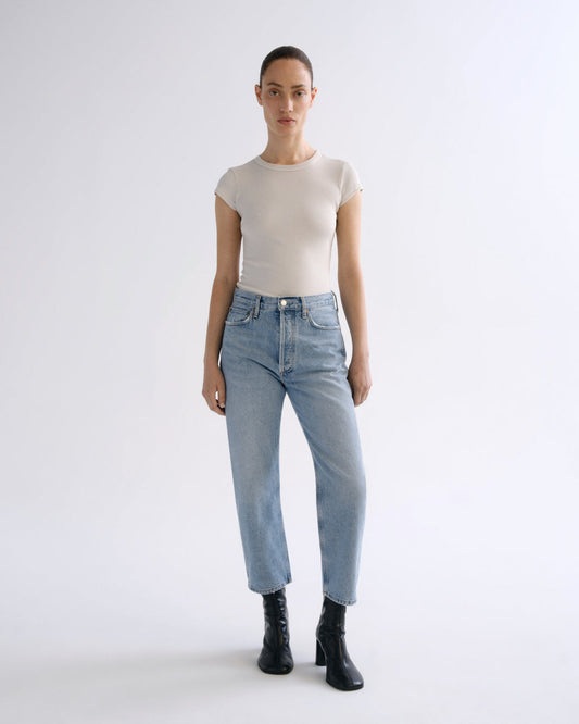 Women 90's Crop Mid Rise Straight in Force - Agolde