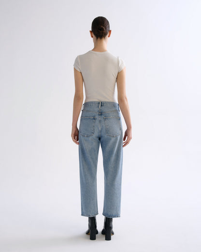 Women 90's Crop Mid Rise Straight in Force - Agolde
