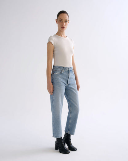 Women 90's Crop Mid Rise Straight in Force - Agolde