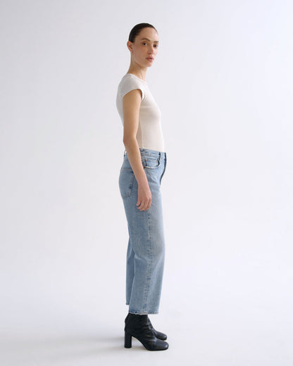 Women 90's Crop Mid Rise Straight in Force - Agolde