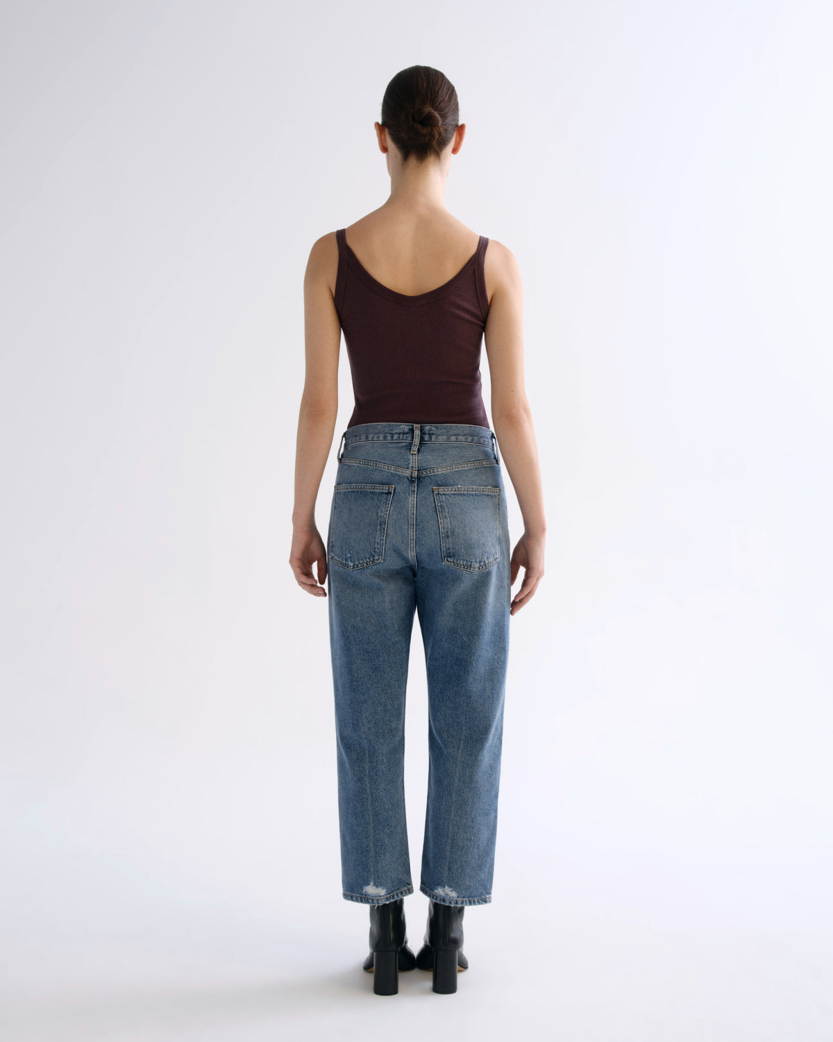 Women 90's Crop Mid Rise Straight in Hooked - Agolde