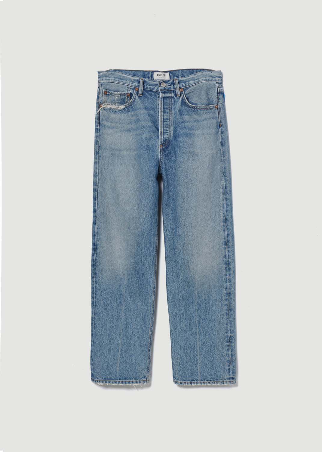 Women 90's Crop Mid Rise Straight in Hooked - Agolde