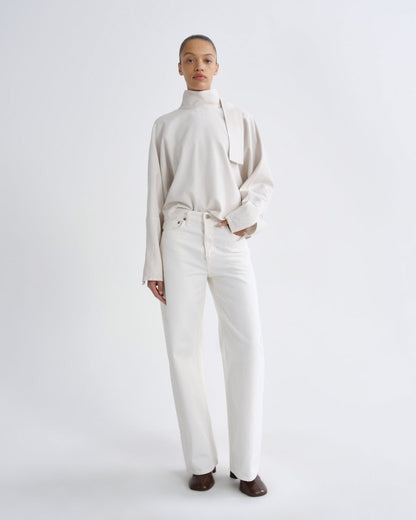 Women Arc Jean Loose Wide 32 in Chalk White - Agolde