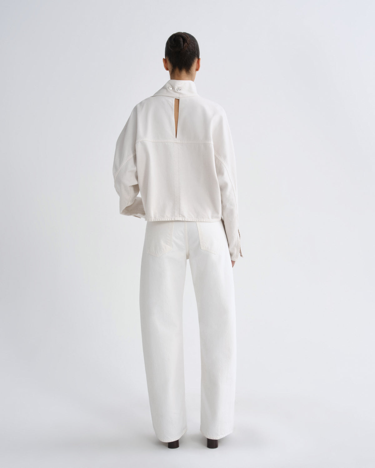 Women Arc Jean Loose Wide 32 in Chalk White - Agolde