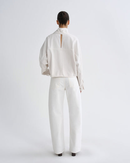 Women Arc Jean Loose Wide 32 in Chalk White - Agolde