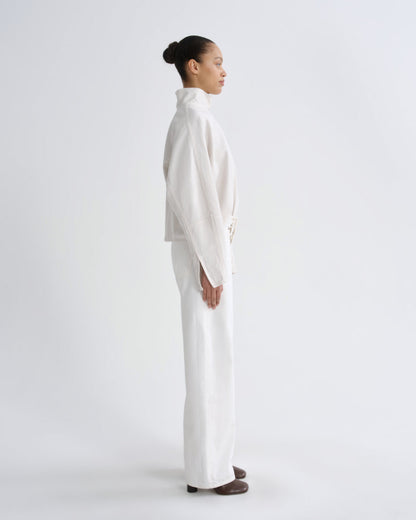 Women Arc Jean Loose Wide 32 in Chalk White - Agolde