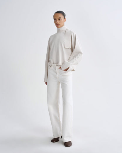 Women Arc Jean Loose Wide 32 in Chalk White - Agolde