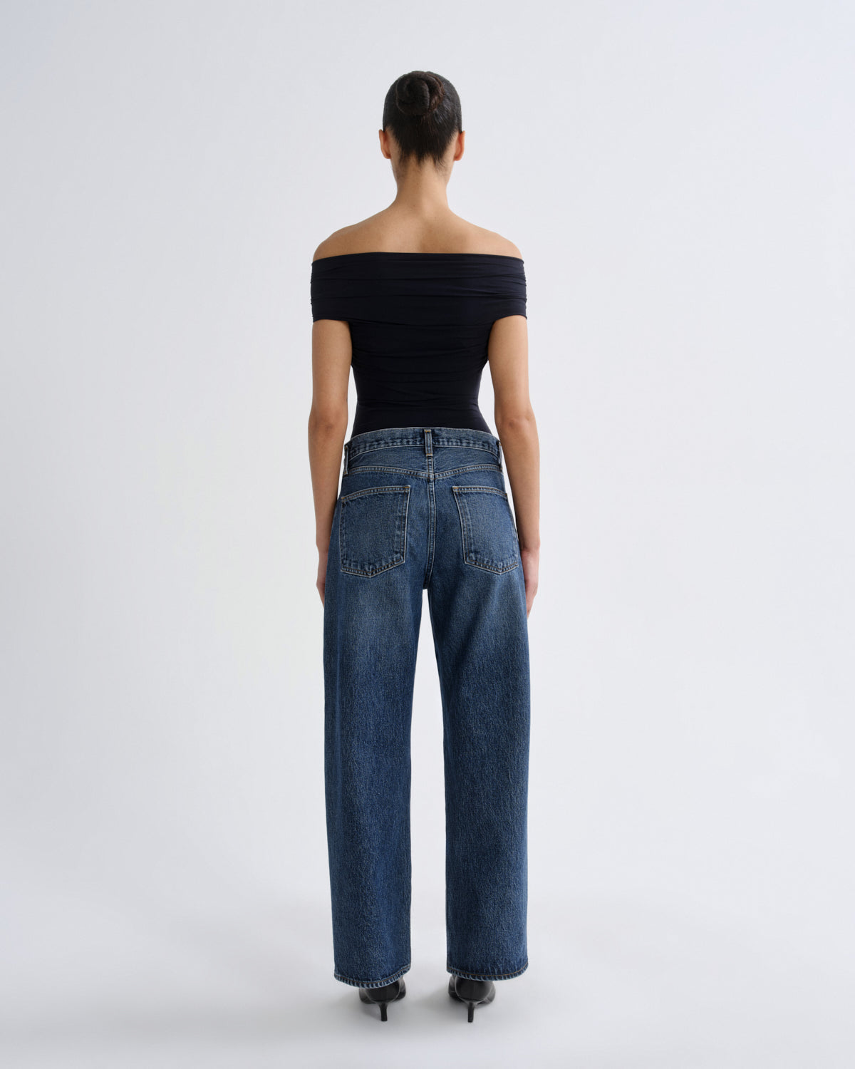 Women Arc Jean Loose Wide 29 in Shortwave - Agolde