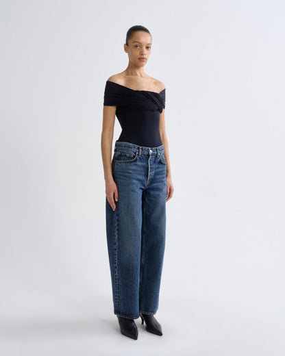 Women Arc Jean Loose Wide 29 in Shortwave - Agolde