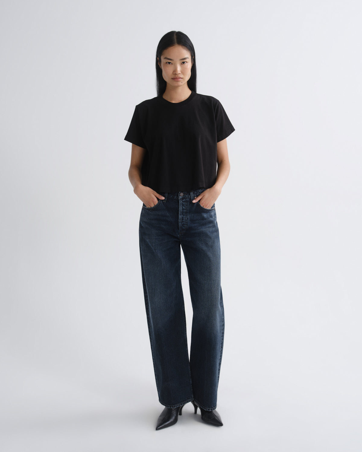 Women arc jean petite loose wide 27 central - Agolde