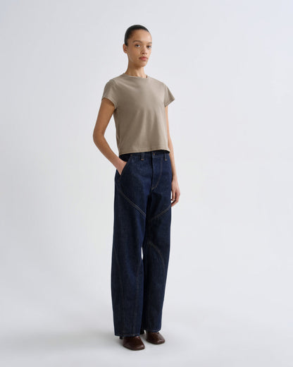 Women Adine Shrunken Tee in Trail - Agolde