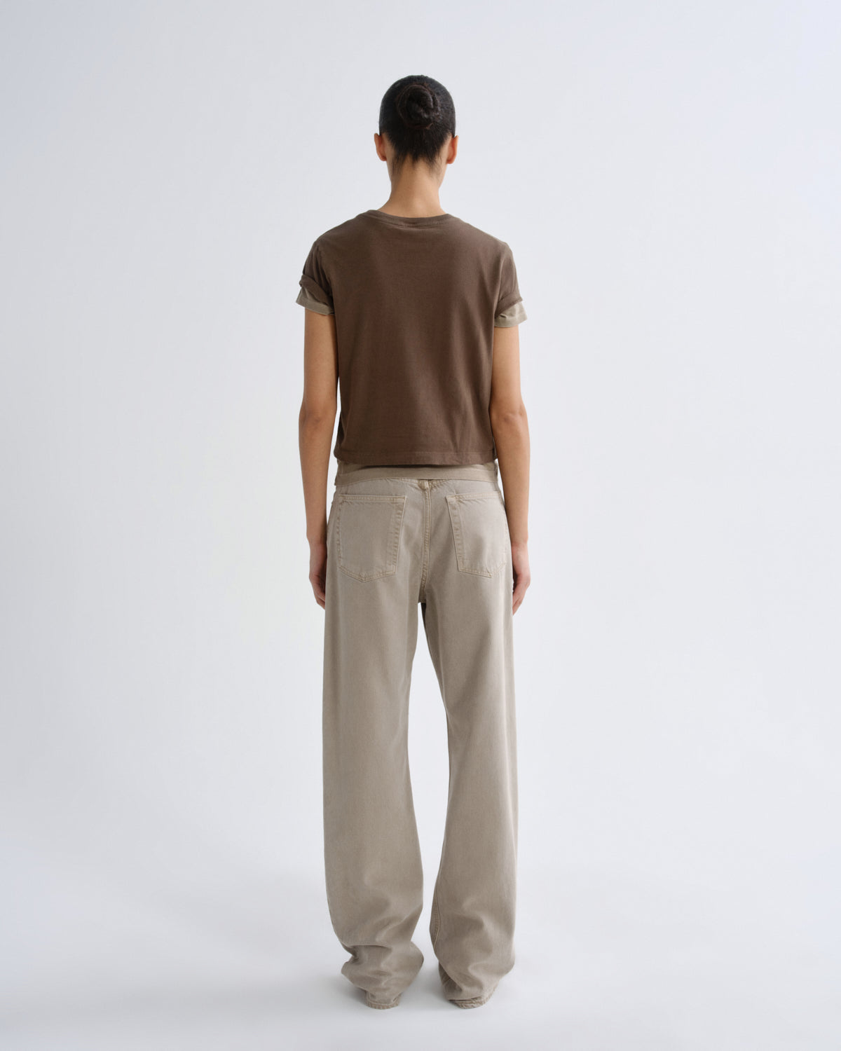 Women Adine Shrunken Tee in Uniform - Agolde