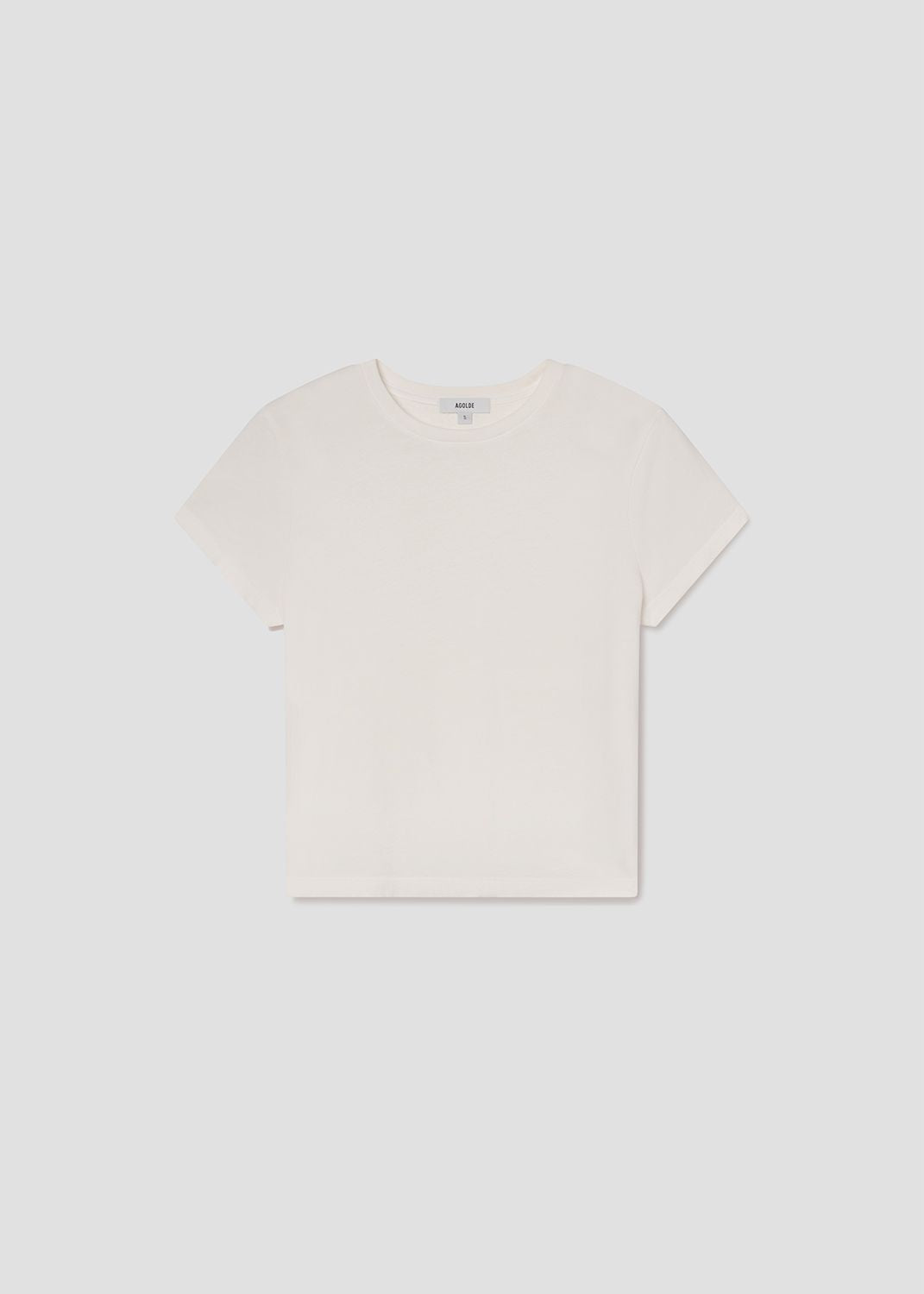 Women Long Line Adine Tee in White Ash - Agolde