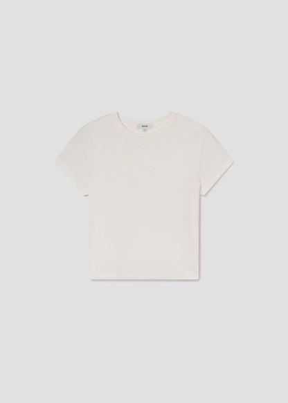 Women Long Line Adine Tee in White Ash - Agolde