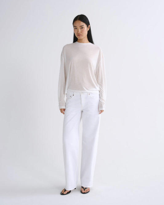 Women Low Rise Loose in Marshmallow - Agolde