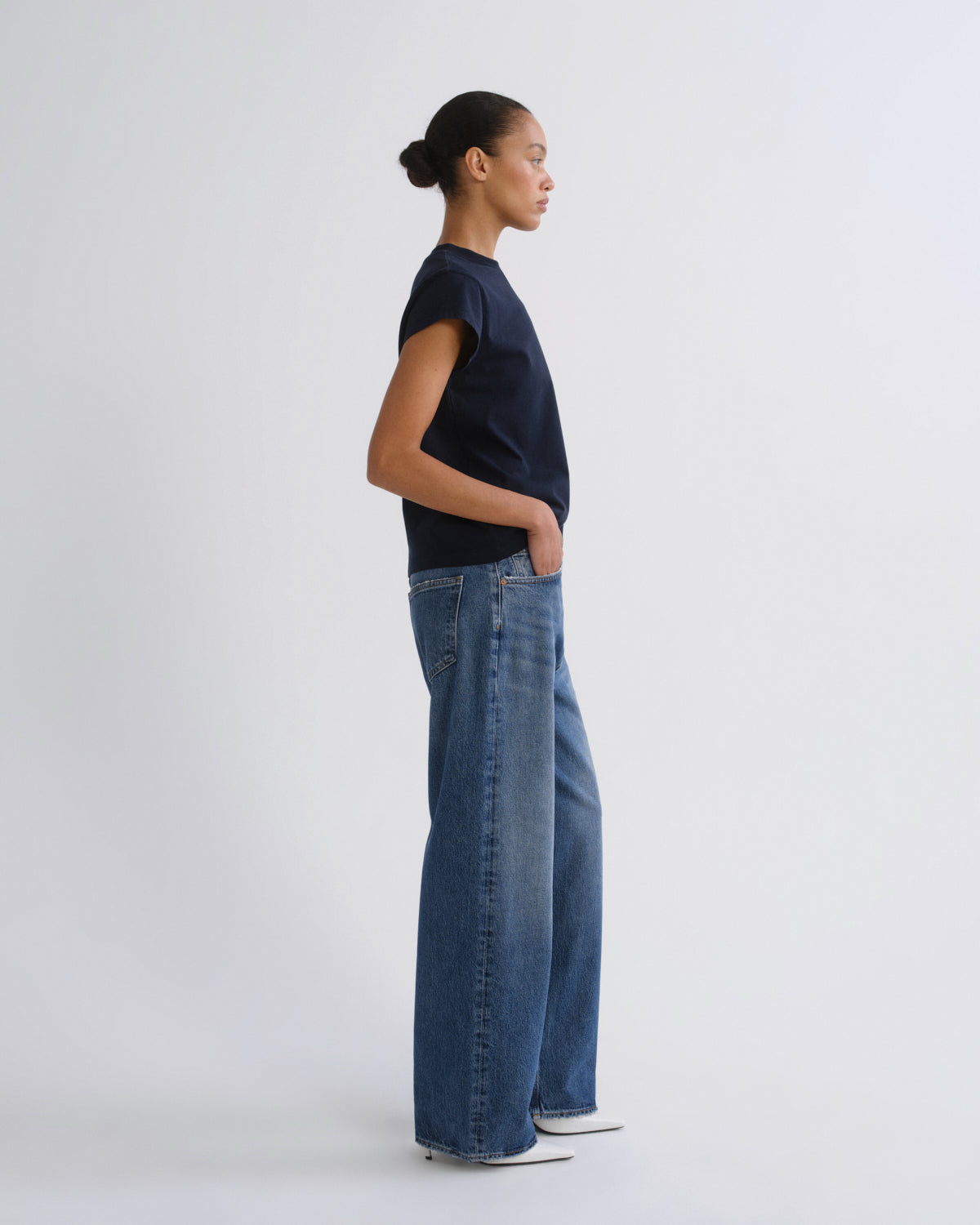 Women Low Slung Baggy 30.5" in Essence - Agolde