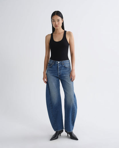 Women Luna High Rise Pieced Taper in Logical - Agolde