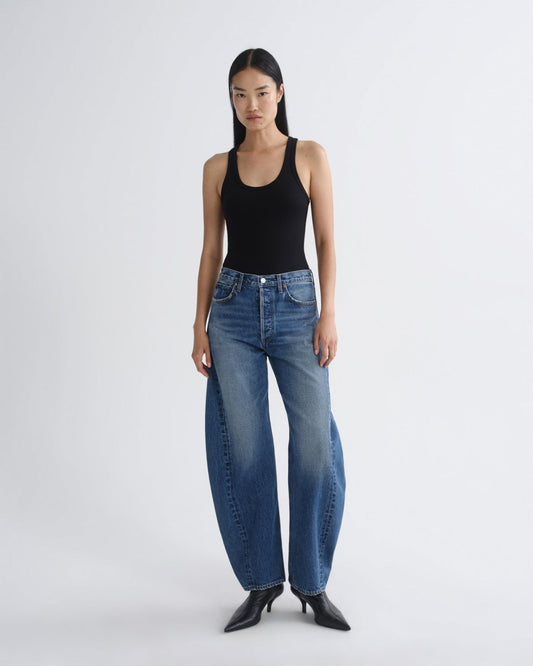 Women Luna High Rise Pieced Taper in Logical - Agolde