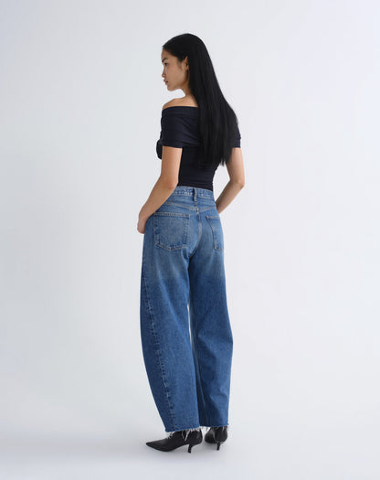 Women Luna High Rise Pieced Taper in Split - Agolde